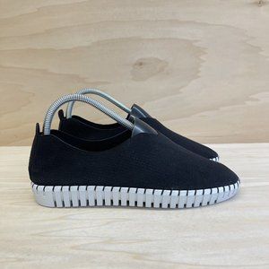 Skechers Womens Air Cooled Memory Foam Slip On Sneakers Shoes Black Size 8